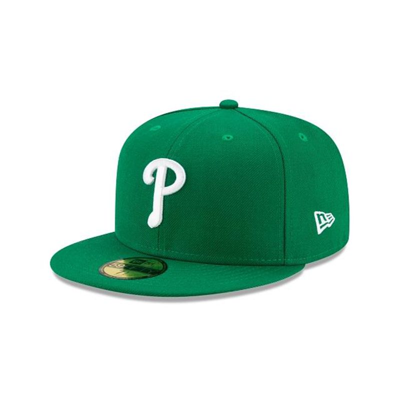 MLB Philadelphia Phillies Basic 59Fifty Fitted (UXG4730) - Green New Era Caps